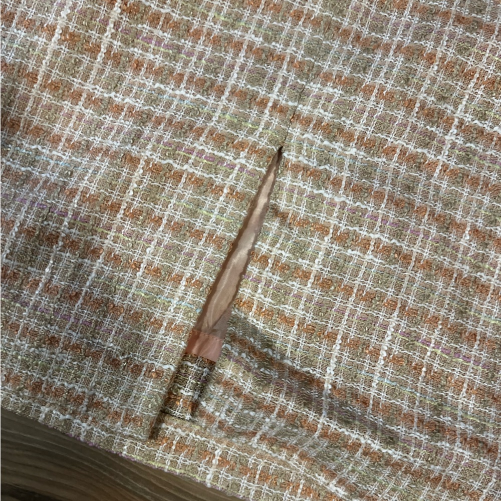 Alex Marie Pink and Tan Tweed Pencil Skirt - Picture 5 of 5